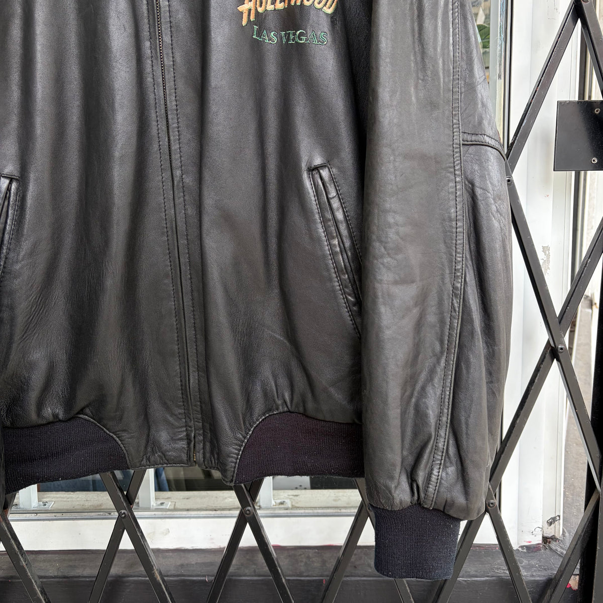 Vintage Reversible Planet Hollywood Leather Jacket - Size L