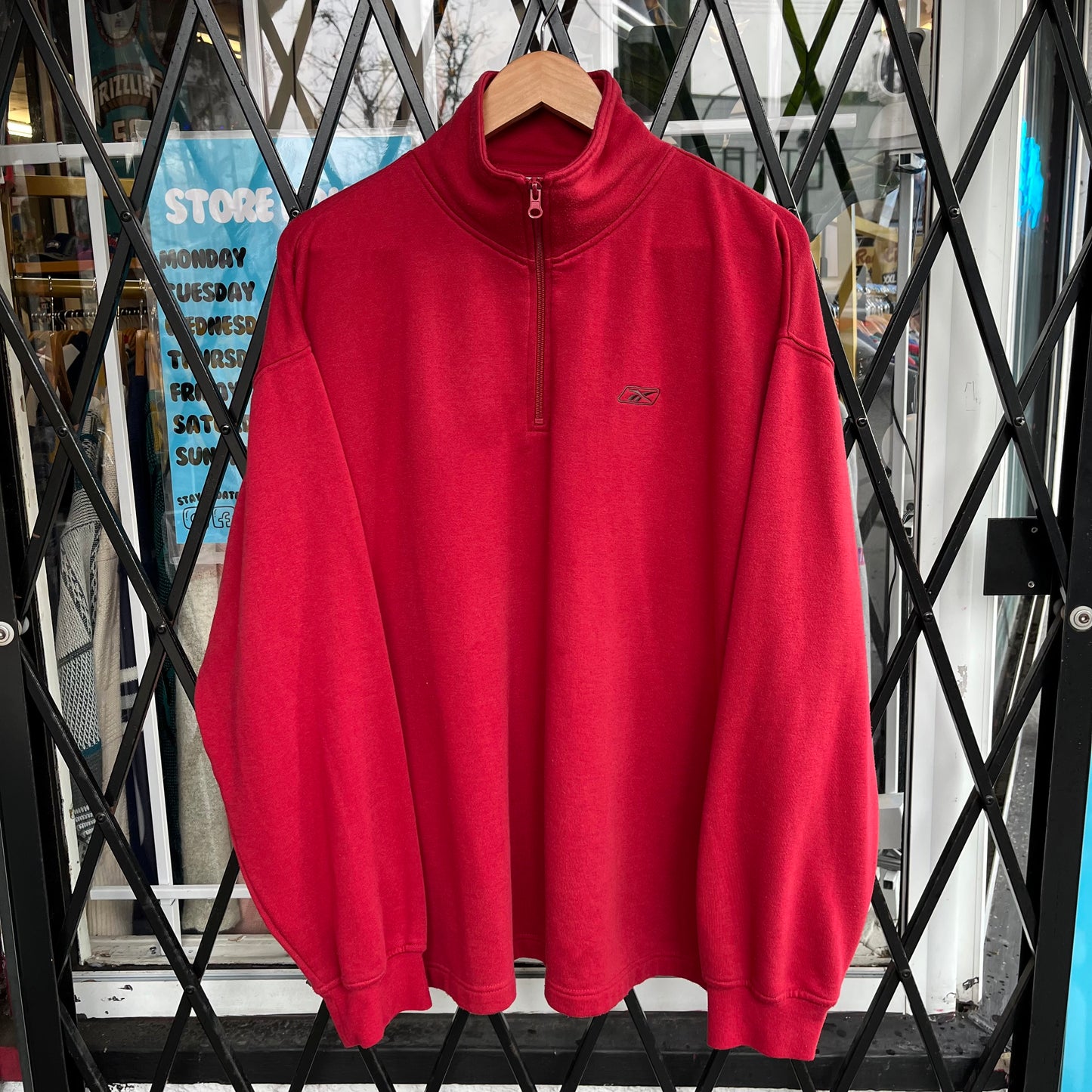 Vintage Reebok Quarter Zip Sweater - Size XL