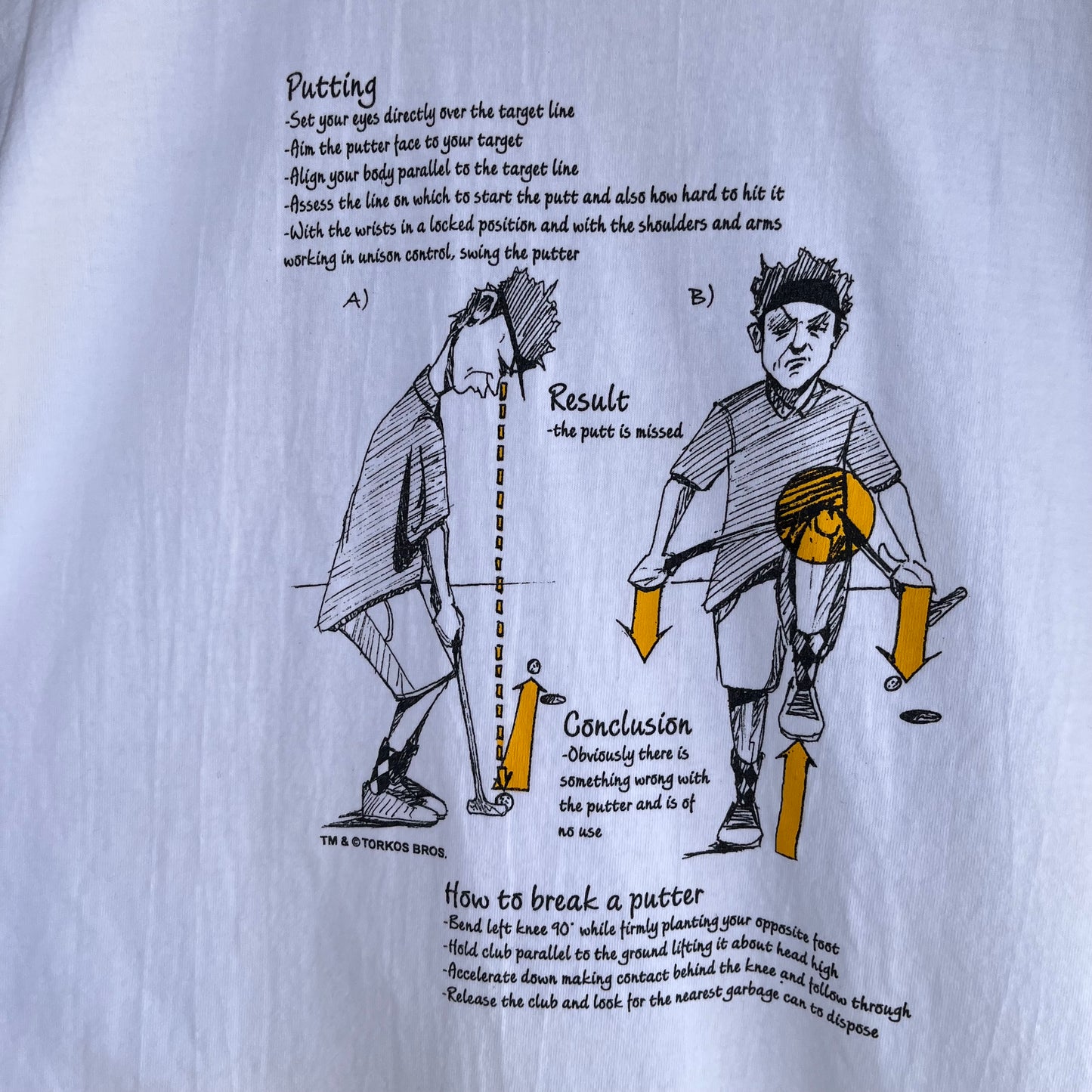 Vintage Golfing Parody Tee - Size XXL