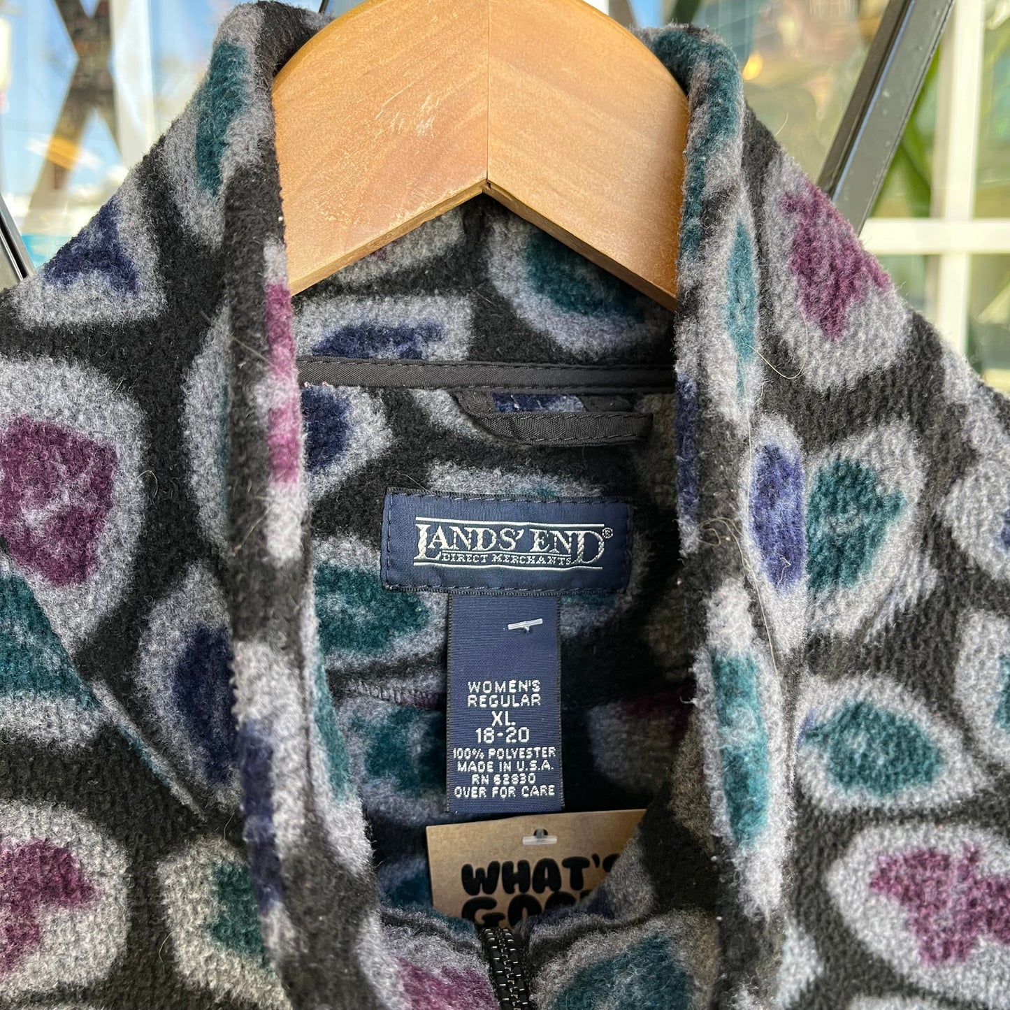 Vintage Fleece Zip Up Jacket - Size XL