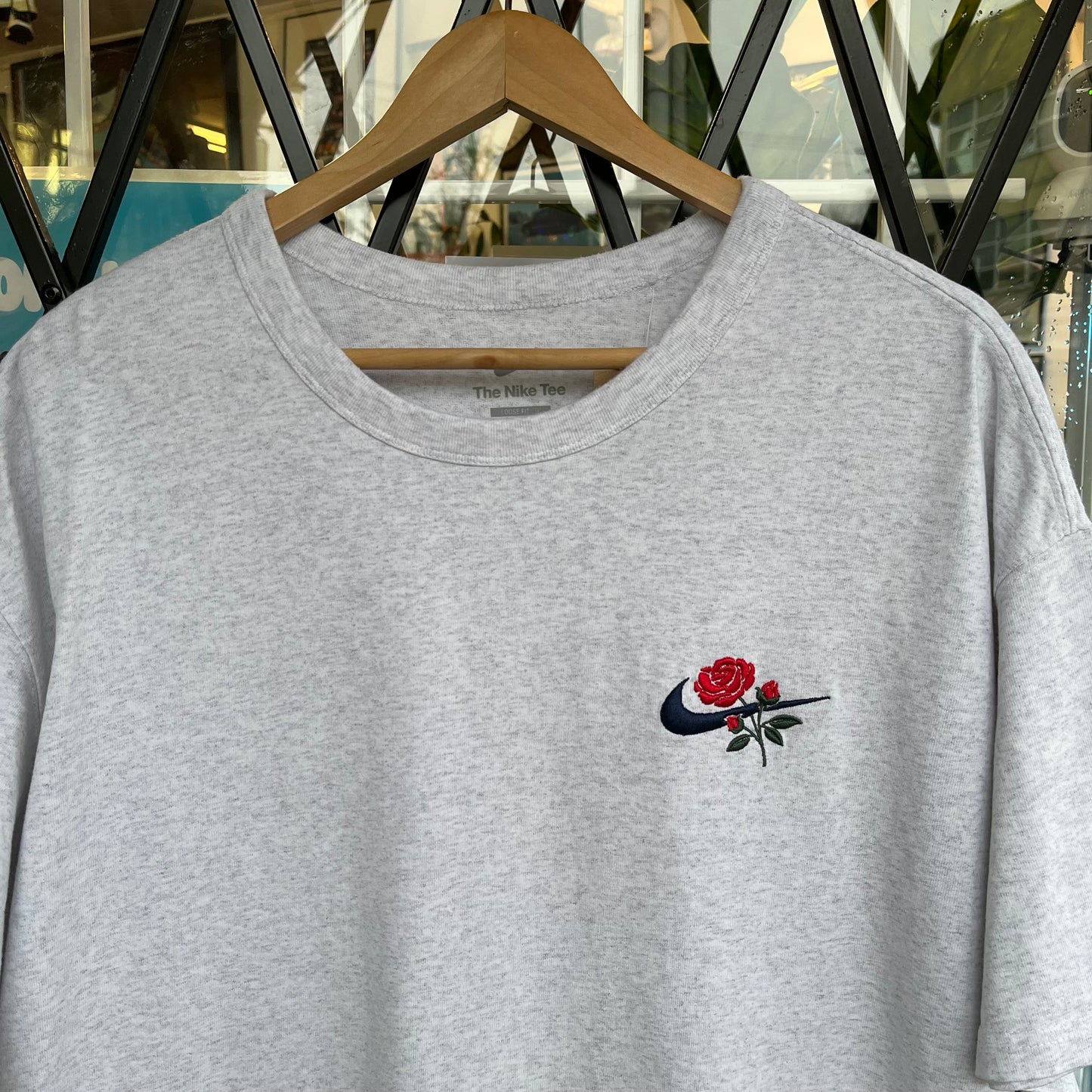 Newer Nike Floral Embroidered Tee - Size XXL
