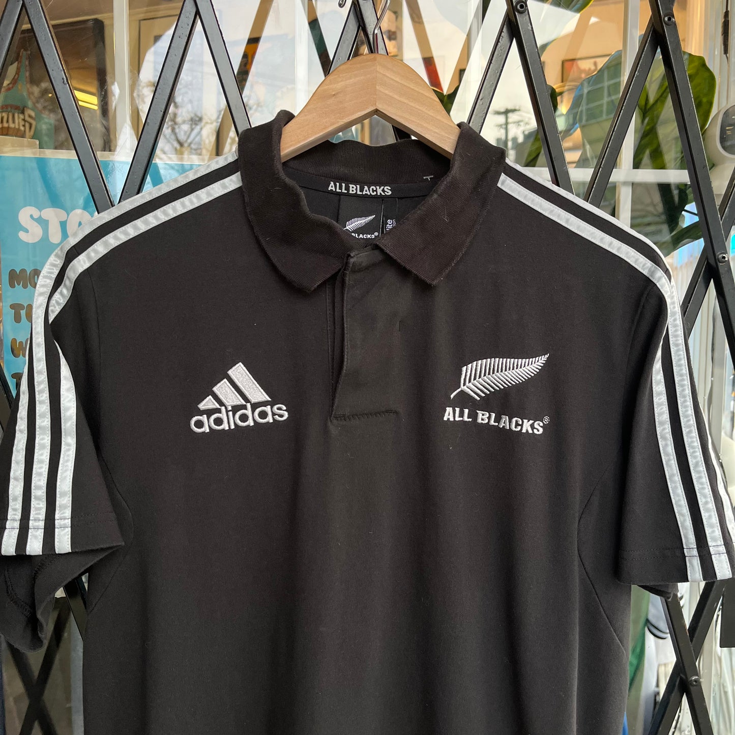 Adidas New Zealand All Blacks Rugby Shirt - Size L