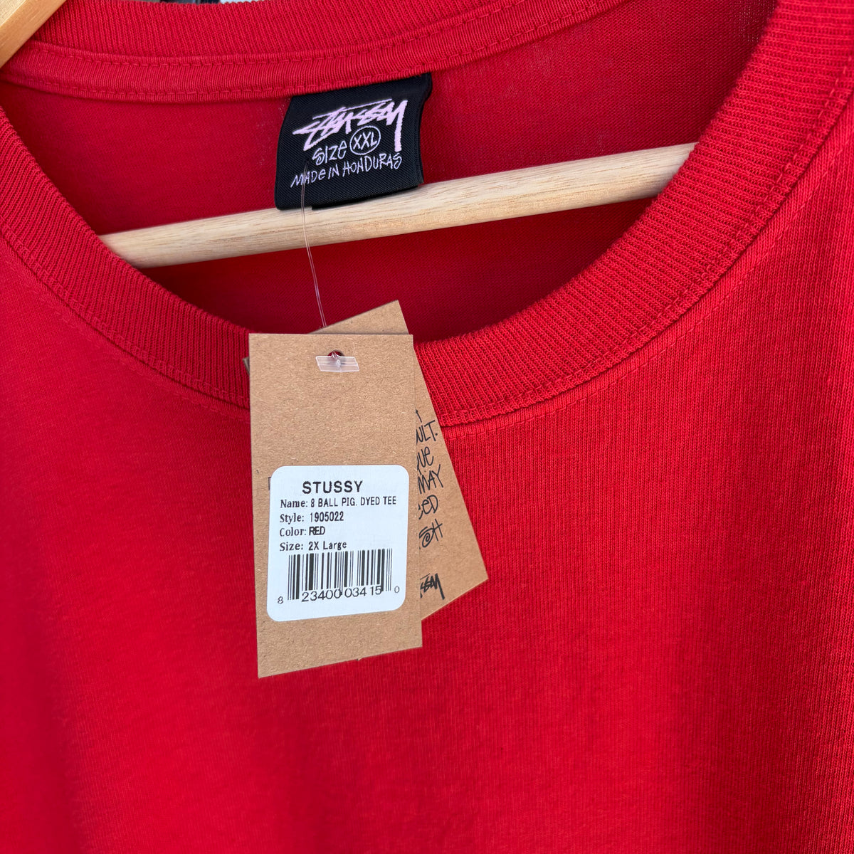 Stussy 8 Ball Tee Red - Size XXL