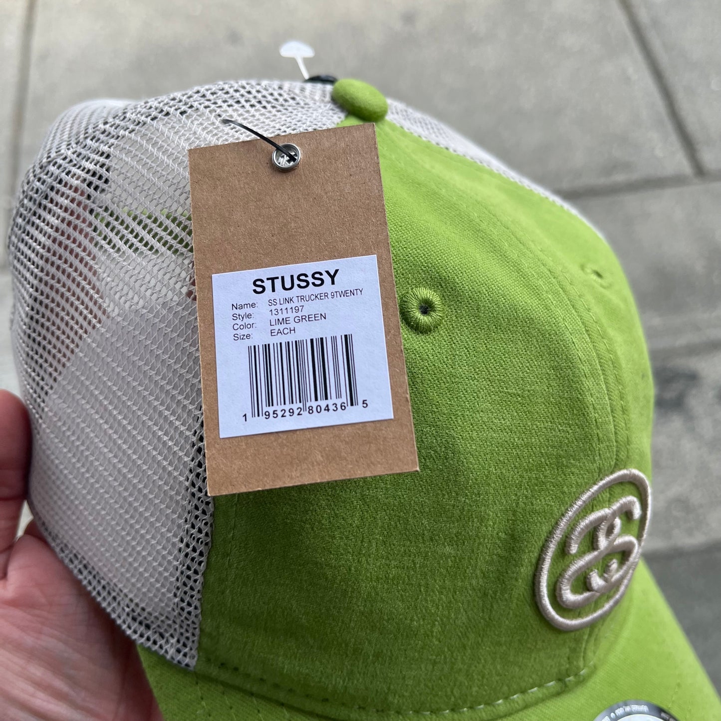 Stussy Basic Trucker Hat Lime Green