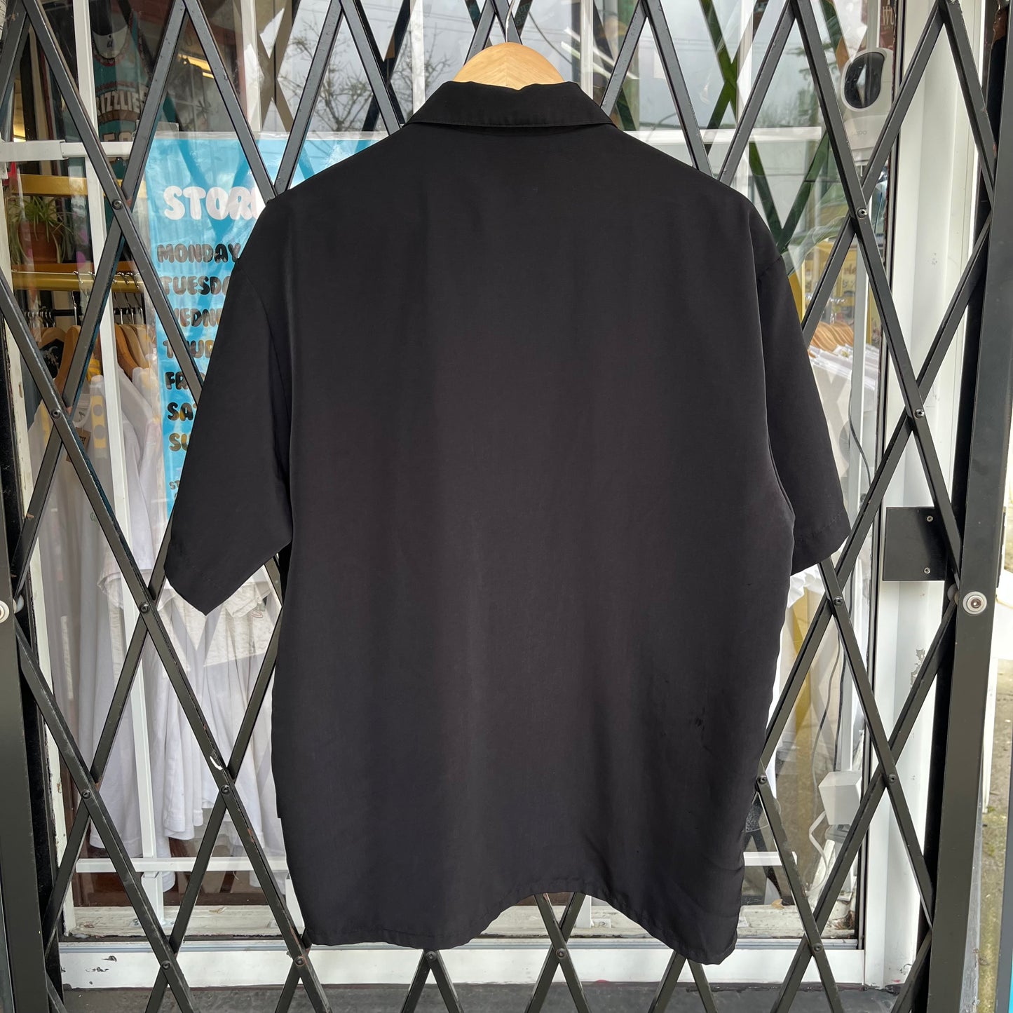Y2K Flames Button Up Short Sleeve - Size M