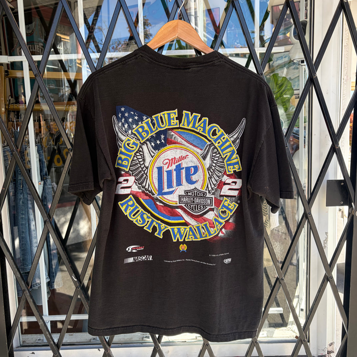 1999 Rusty Wallace NASCAR x Harley Davidson Racing Tee - Size M