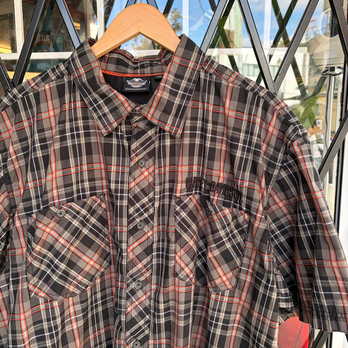 Harley Davidson Plaid Button Up Shirt - Size XXL