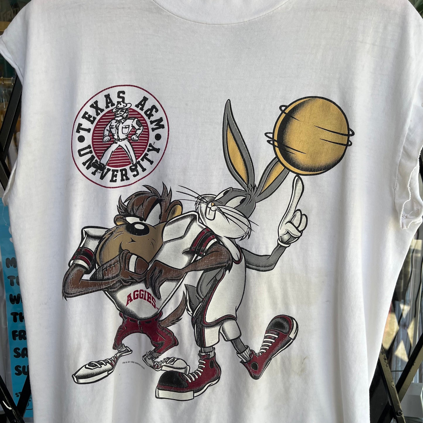 1996 Looney Tunes x Texas A&M Cut Off Tee - Size L