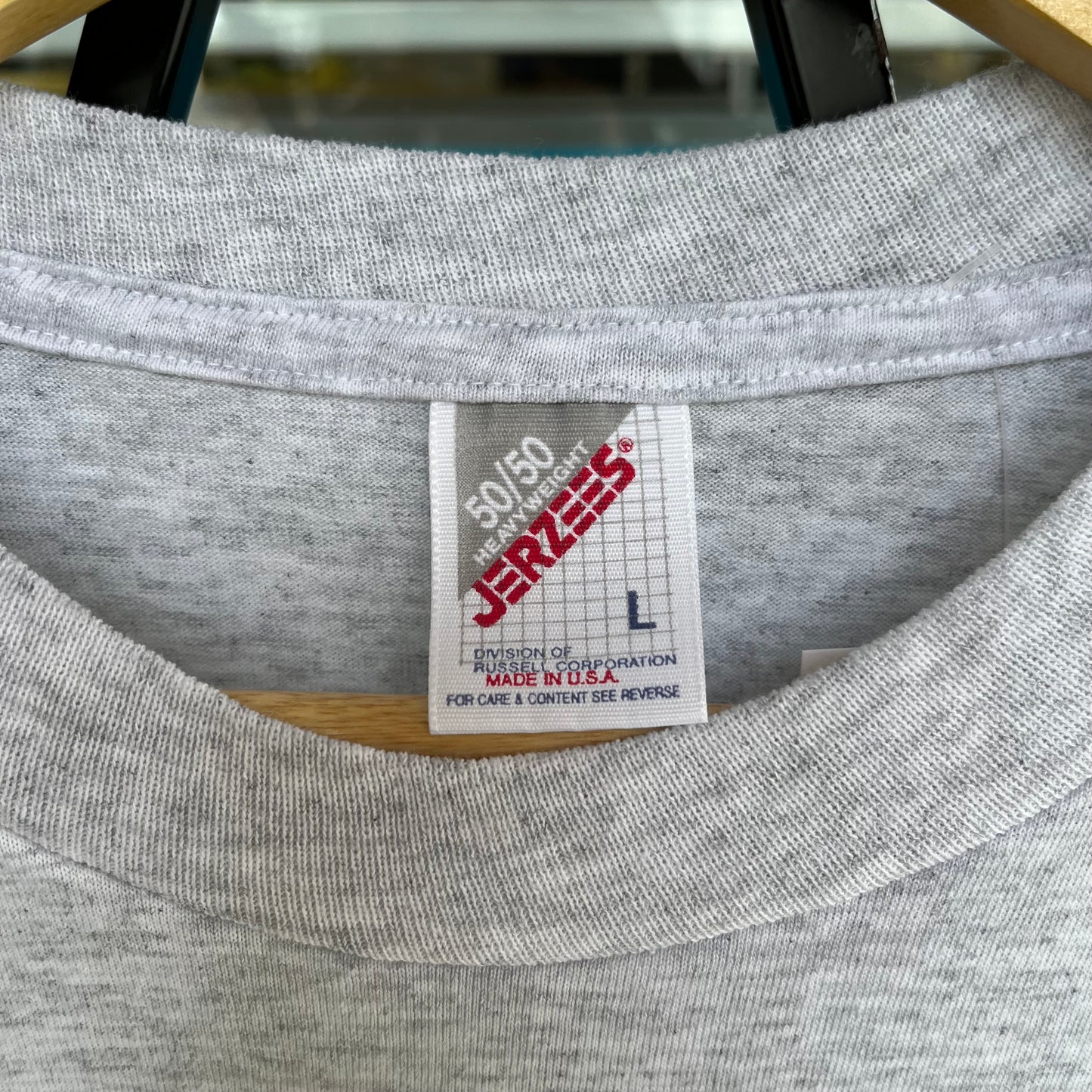 Vintage Deadstock Heather Grey Blank Tee - Size L