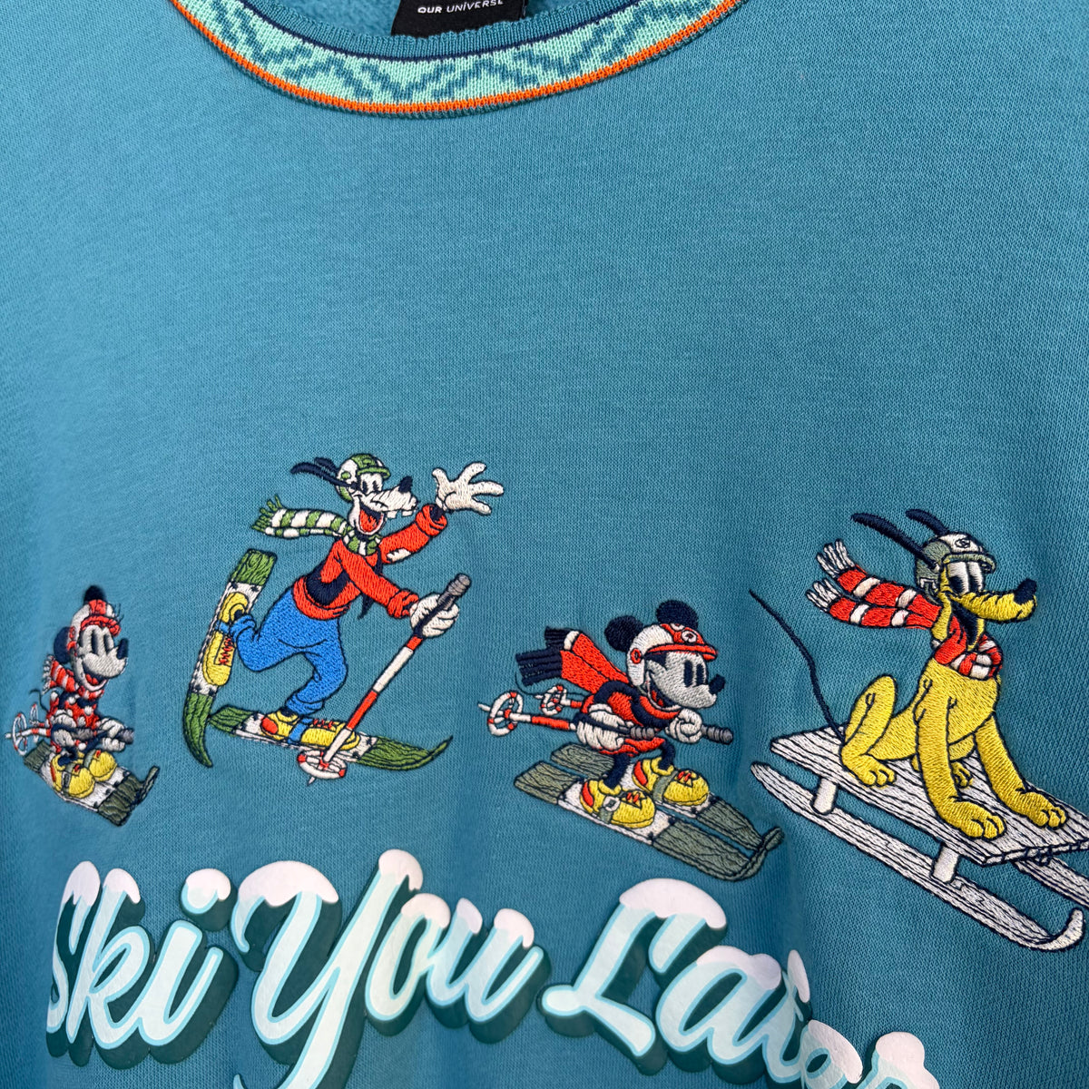Disney Ski You Later Embroidered Crewneck - Size S