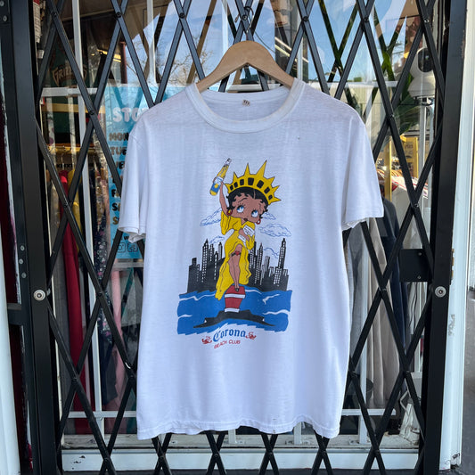Vintage Betty Boop Corona Statue Tee - Size M
