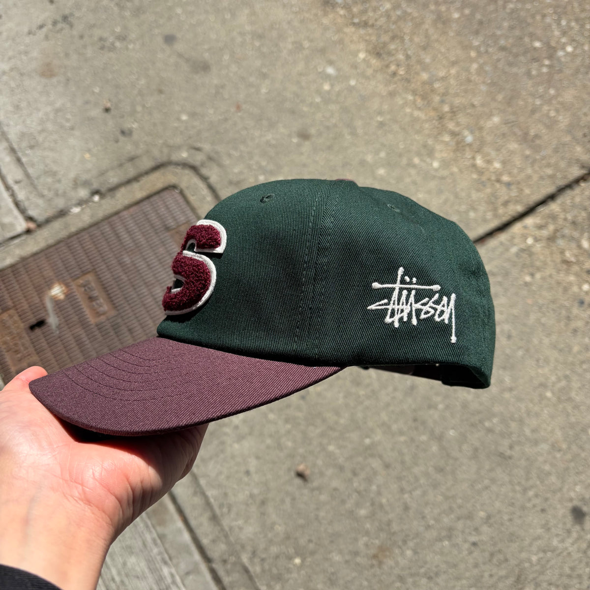 Stussy Chenille S Low Pro Cap Spruce