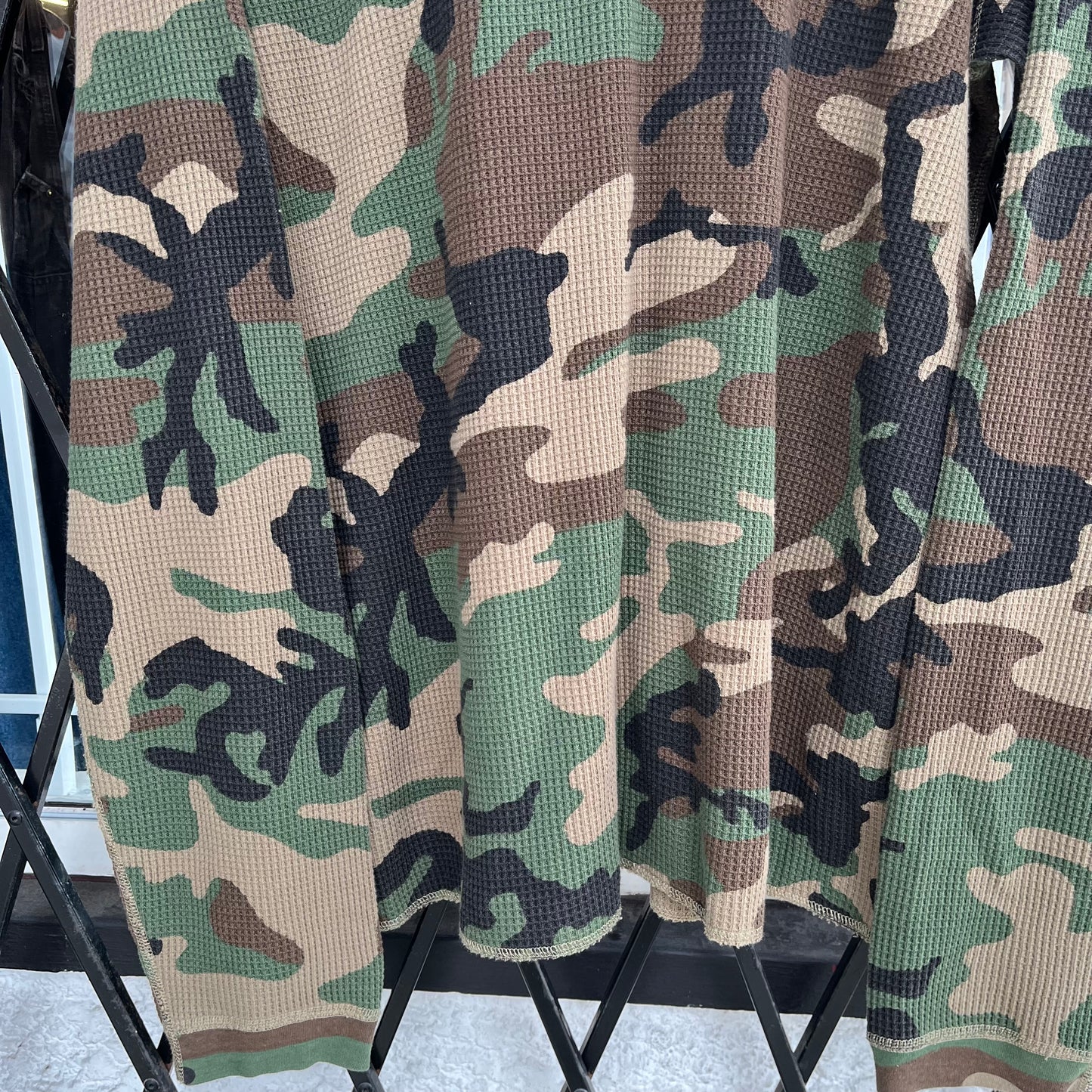 Stussy Raglan Thermal Long Sleeve Woodland Camo - Size XXL