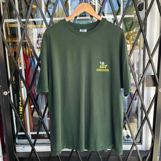 Vintage Oregon Ducks Chest Logo Tee - Size XXL