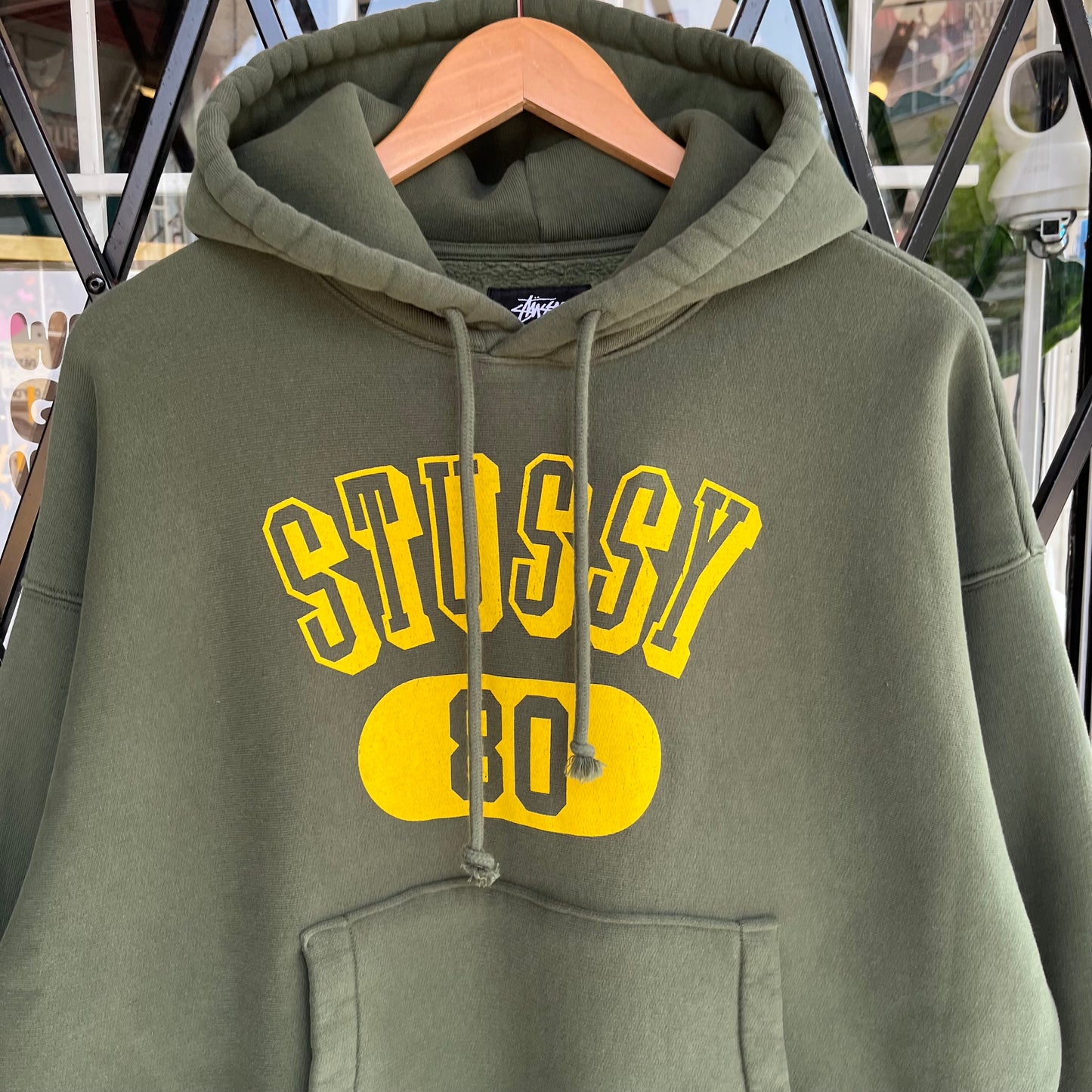 Stussy 80 Relaxed Hoodie Pine - Size S
