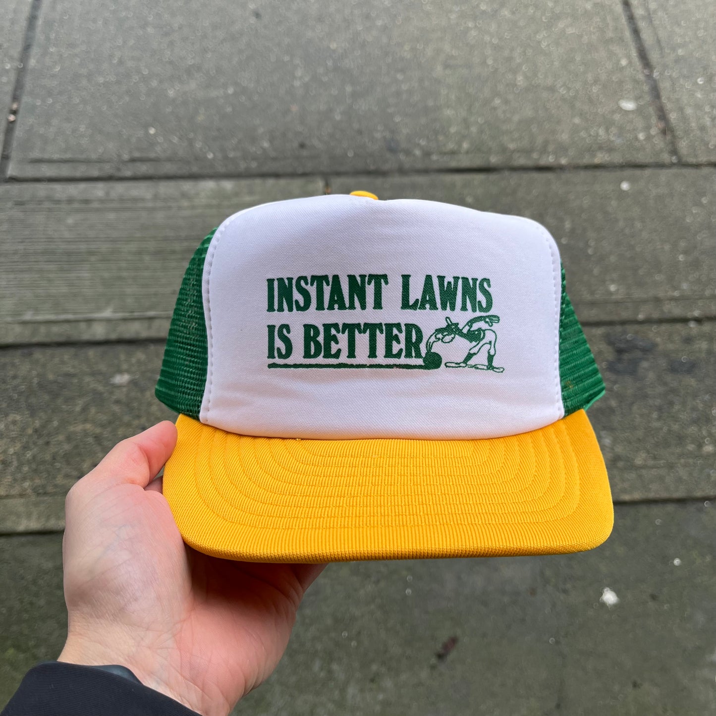 Vintage Instant Lawns Trucker Hat
