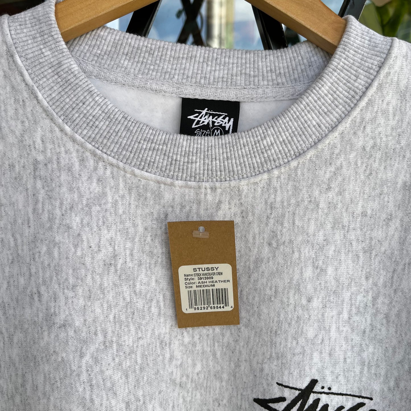 Stussy Vancouver Heather Grey Crewneck - Size M