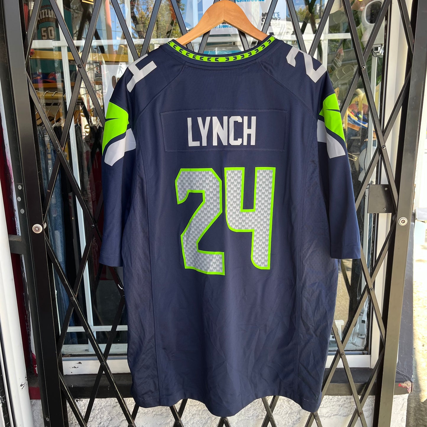 2014 Super Bowl Seattle Seahawks Marshawn Lynch Jersey - Size XXL