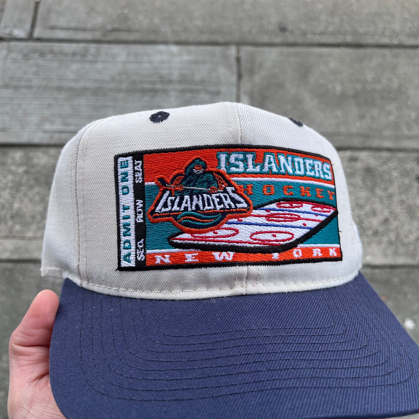 Vintage New York Islanders Ticket Stub Snapback