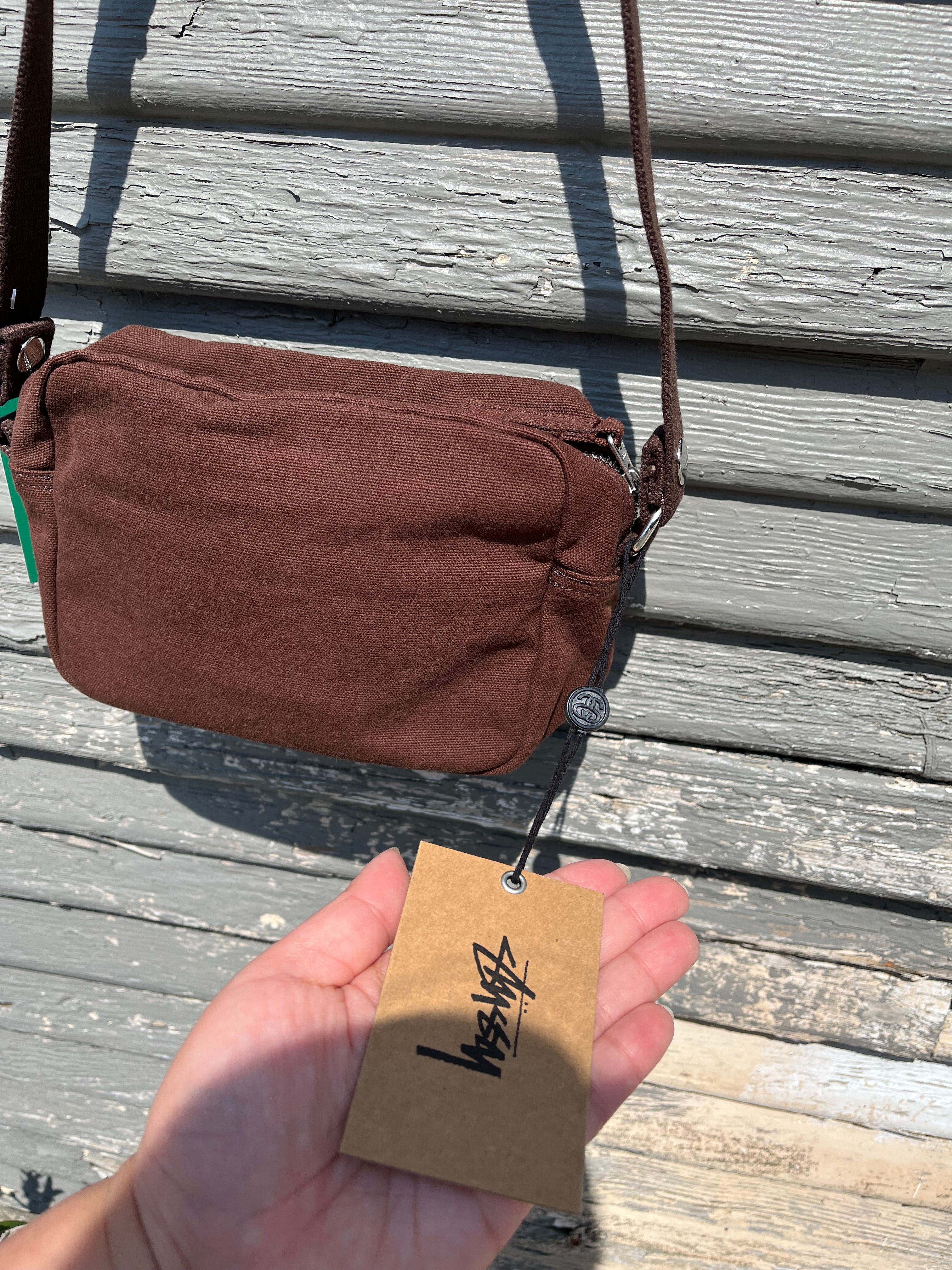 Stussy Canvas Pouch Bag - Brown – What's Good? Vintage