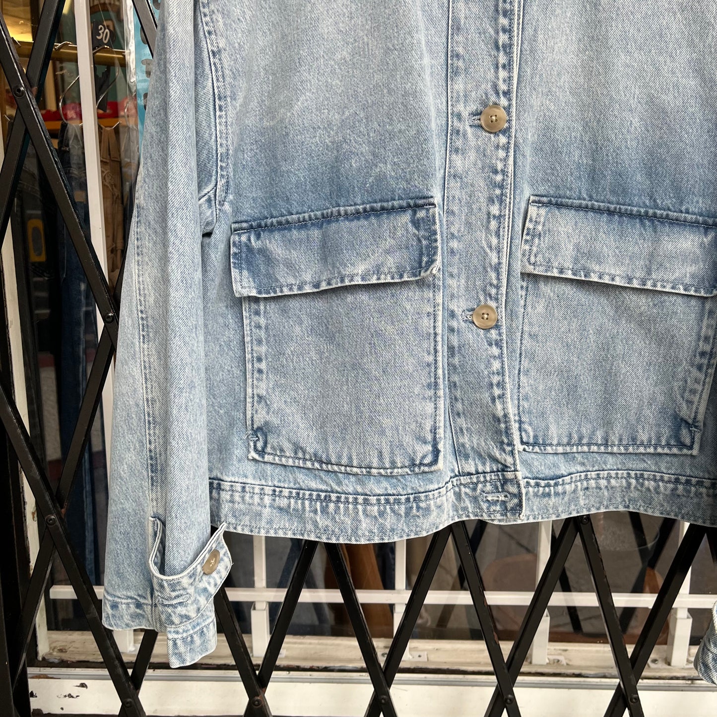 Gap Denim Cropped Chore Jacket - Size Womens L