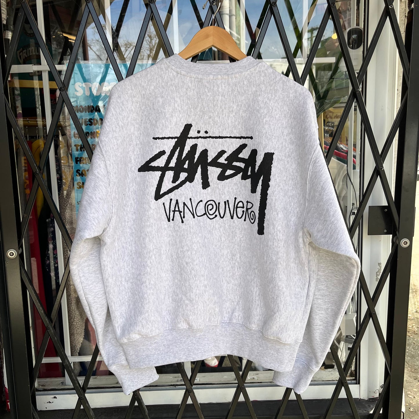 Stussy Vancouver Heather Grey Crewneck - Size M