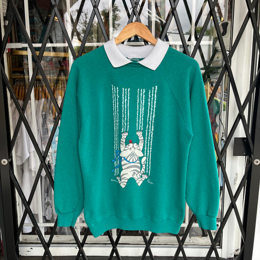 Vintage Cat Sweater - Size M