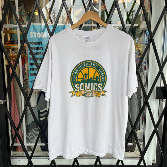 2007 Seattle Sonics Watts Player Autographed Tee - Size L