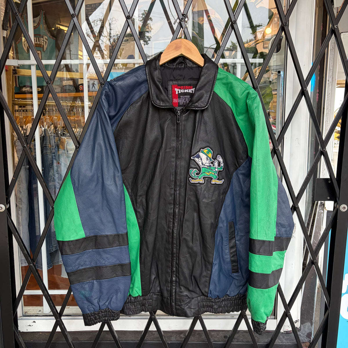 Vintage Notre Dame Leather Jacket - Size L