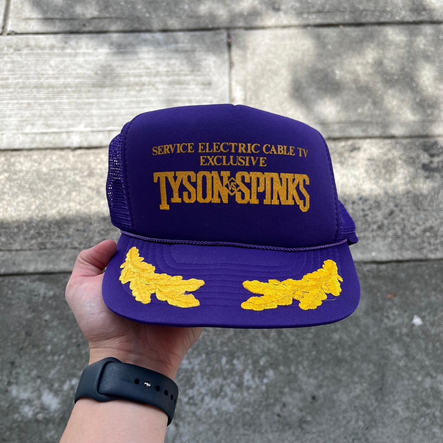 Vintage Tyson vs Spinks Boxing Promo Trucker Hat