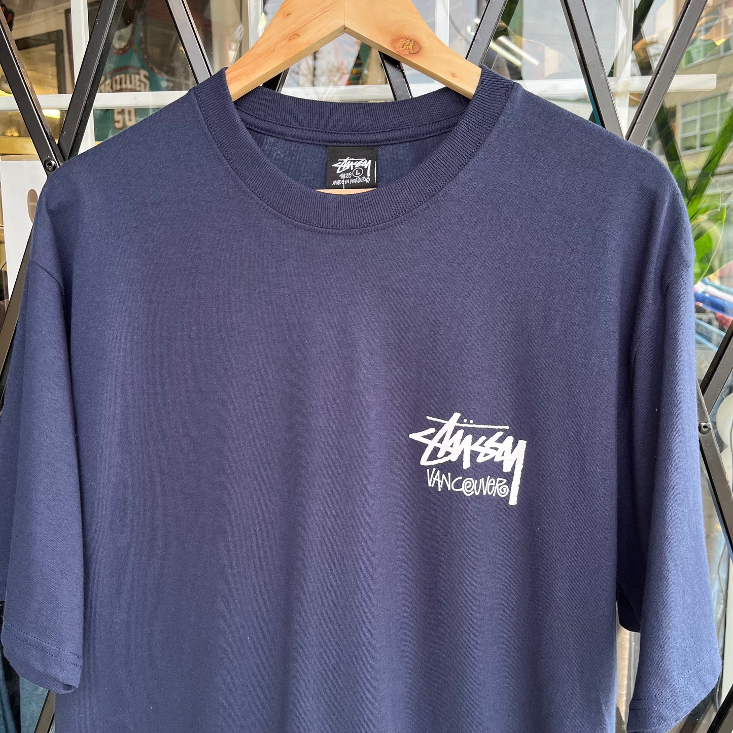 Stussy Stock Vancouver Tee Navy - Size L