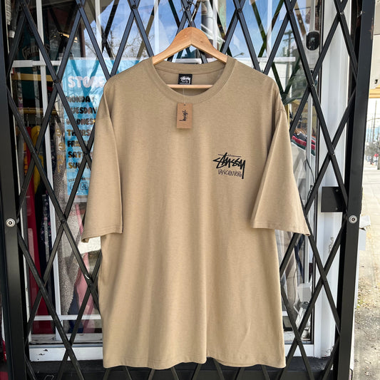 Stussy Vancouver Khaki Tee - Size XL