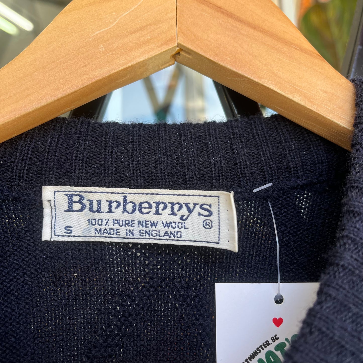 Vintage 90s Burberry Wool Sweater - Size S