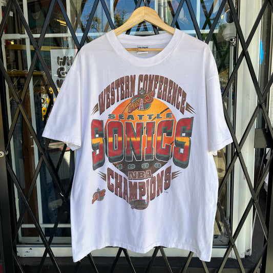 1996 Seattle SuperSonics WCF Champions Tee - Size XL