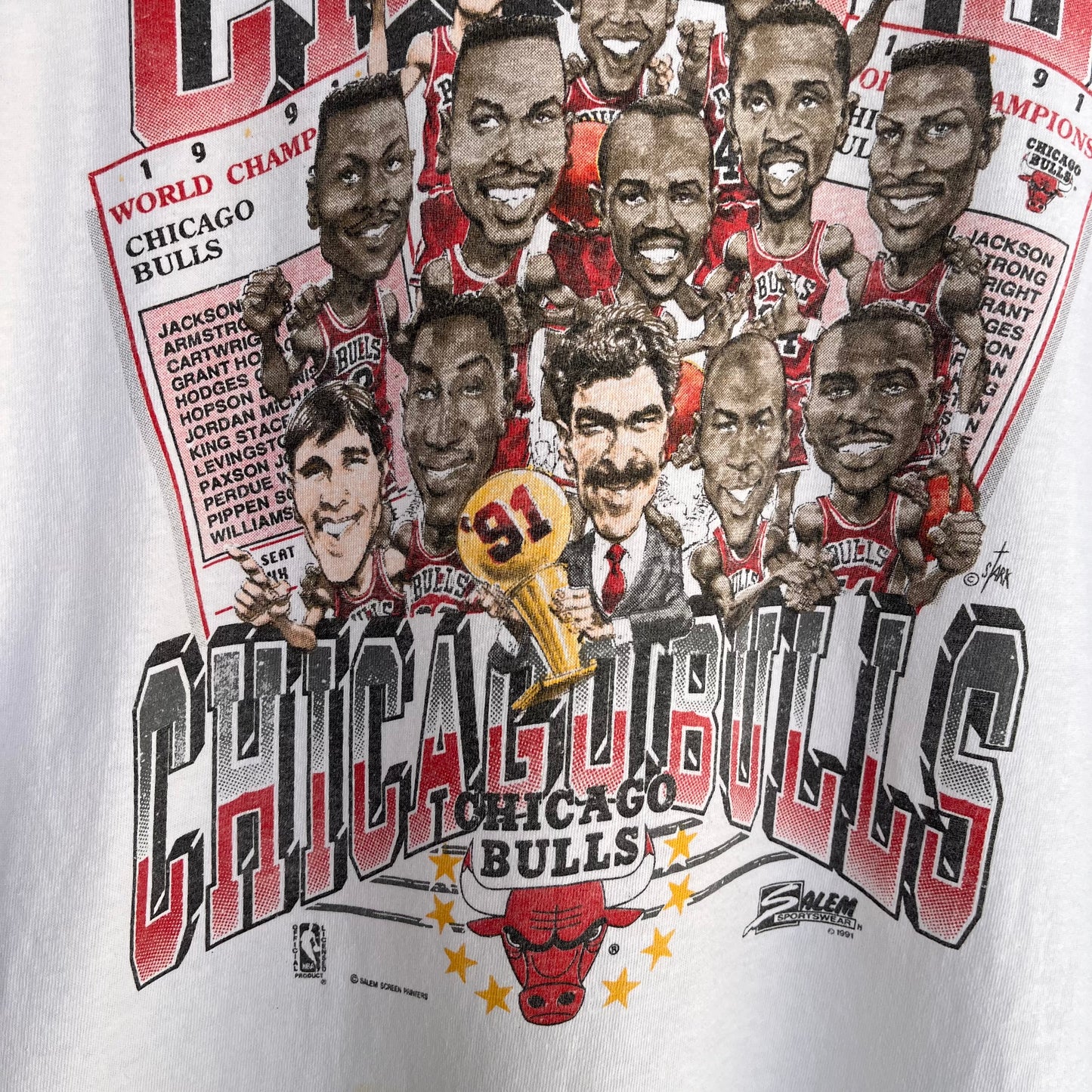 1991 Chicago Bulls Championship Bobble Head Tee - Size XL