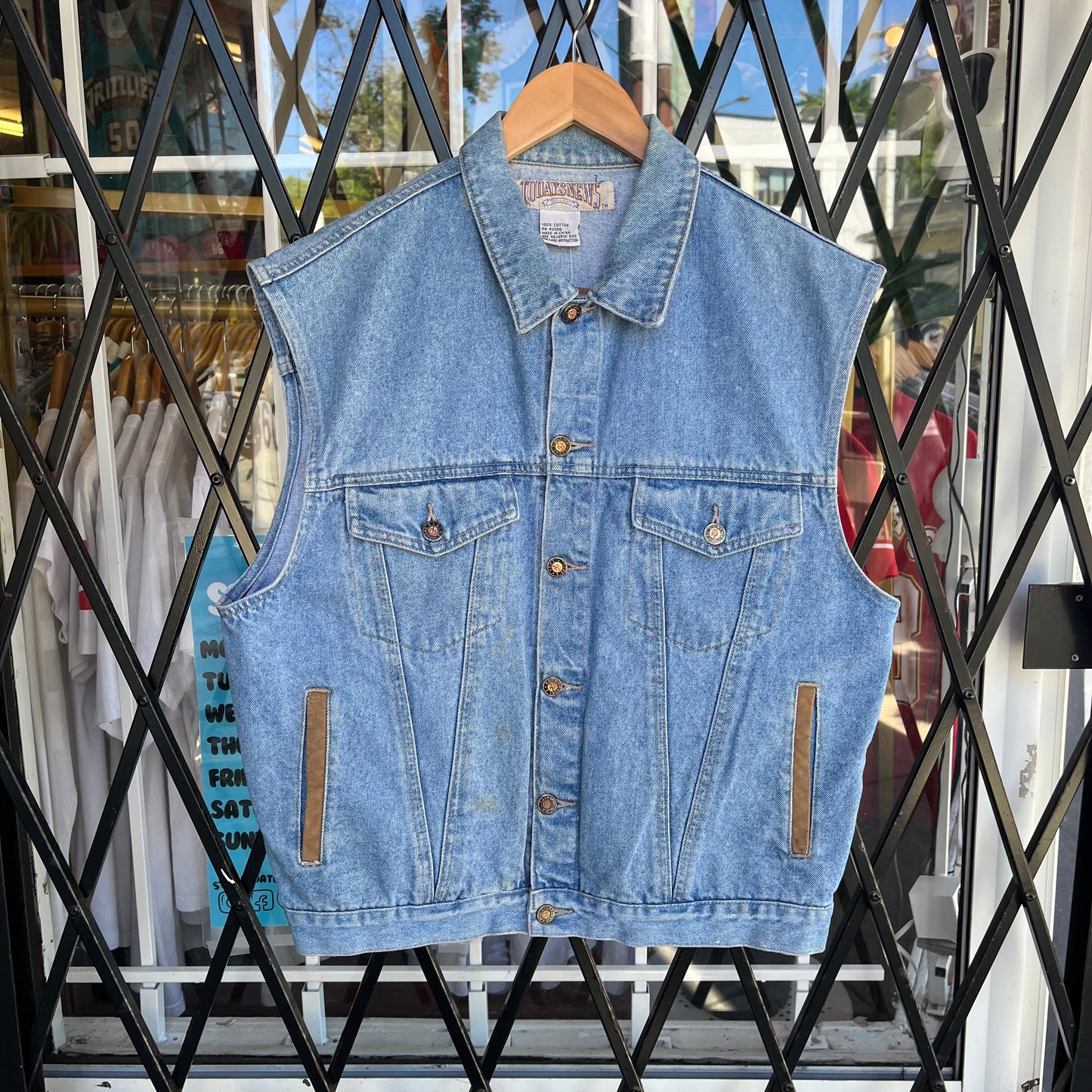 Vintage Denim Vest - Size L