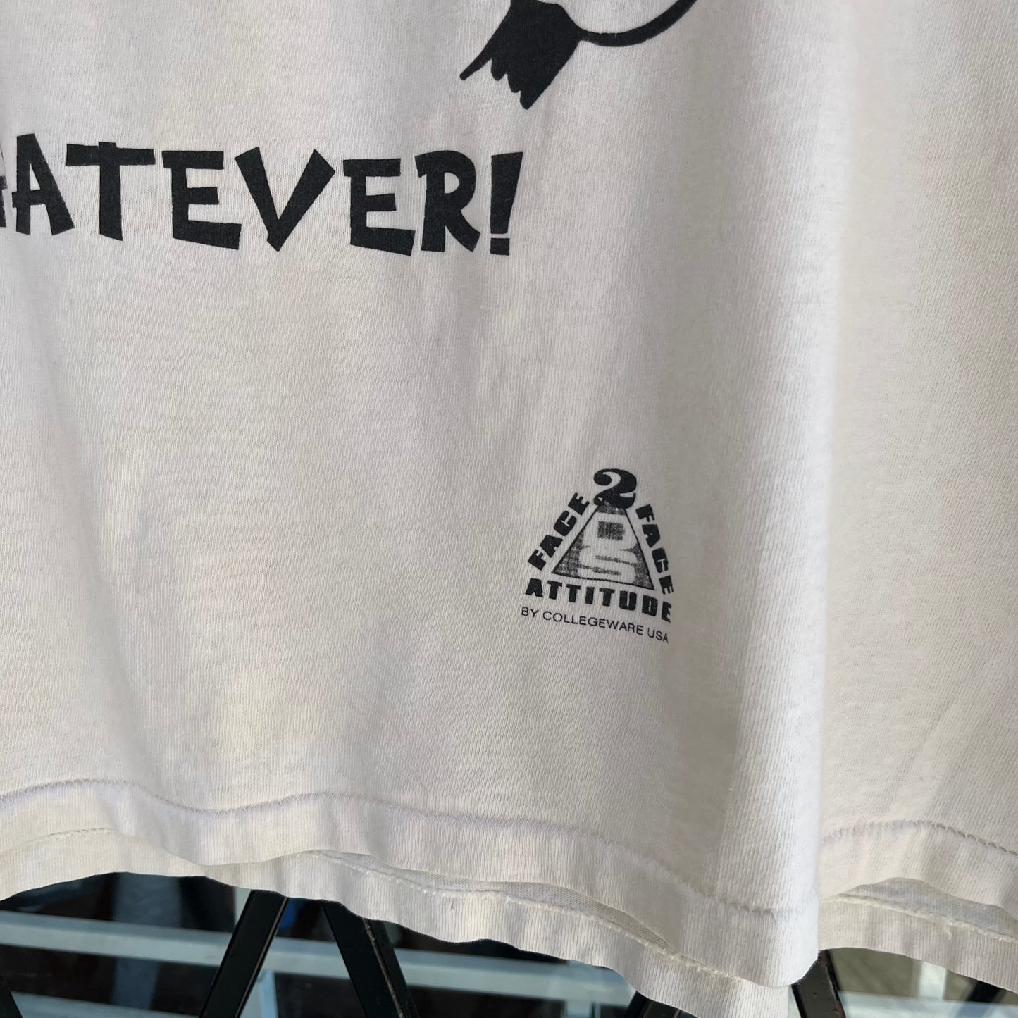 Vintage Smiley Face Whatever Tee - Size L