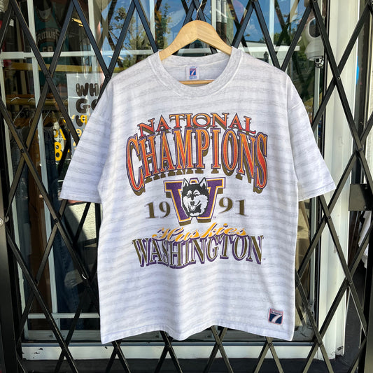 1991 Washington Huskies Championship Tee - Size XL