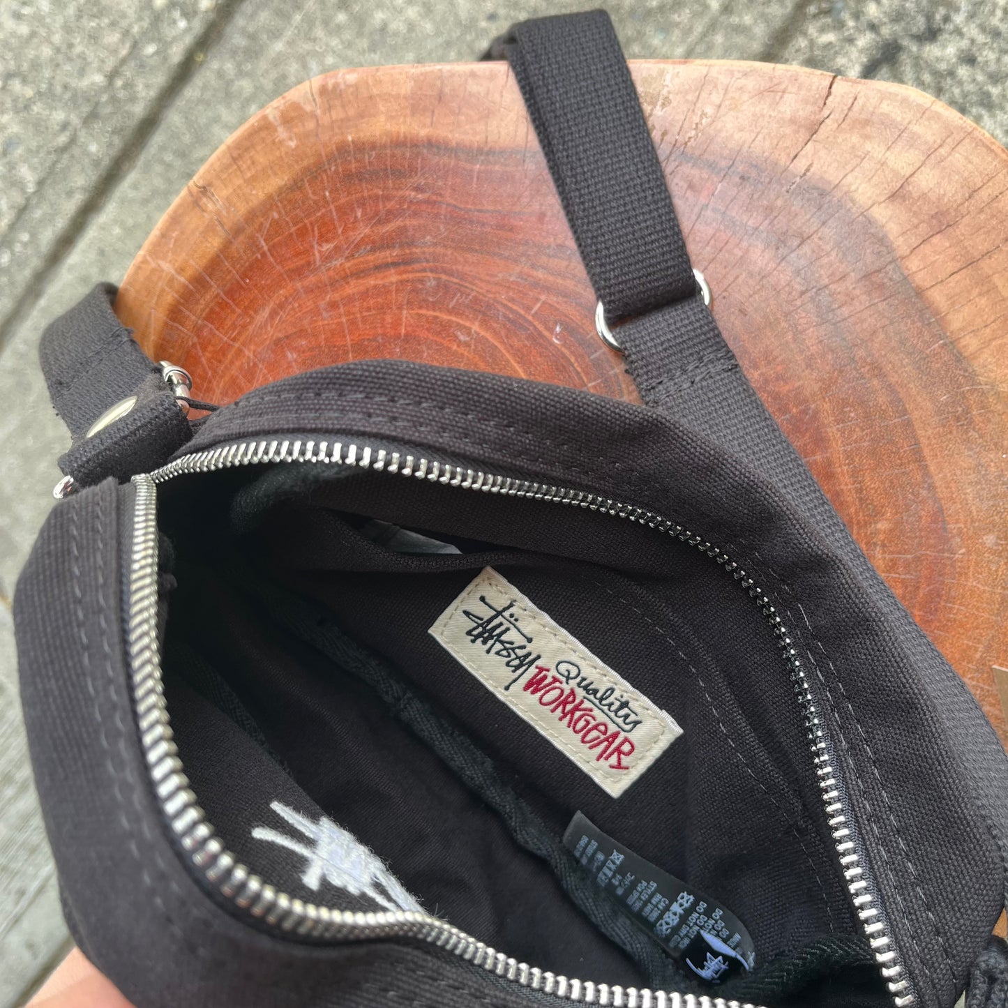 Stussy Canvas Side Pouch Black