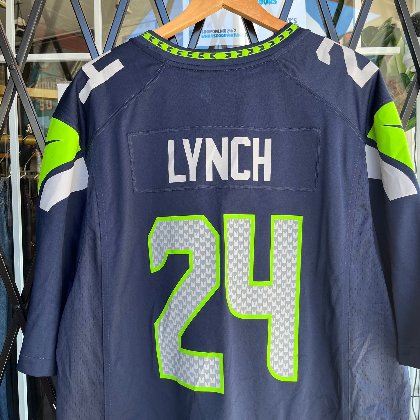 2014 Super Bowl Seattle Seahawks Marshawn Lynch Jersey - Size XXL