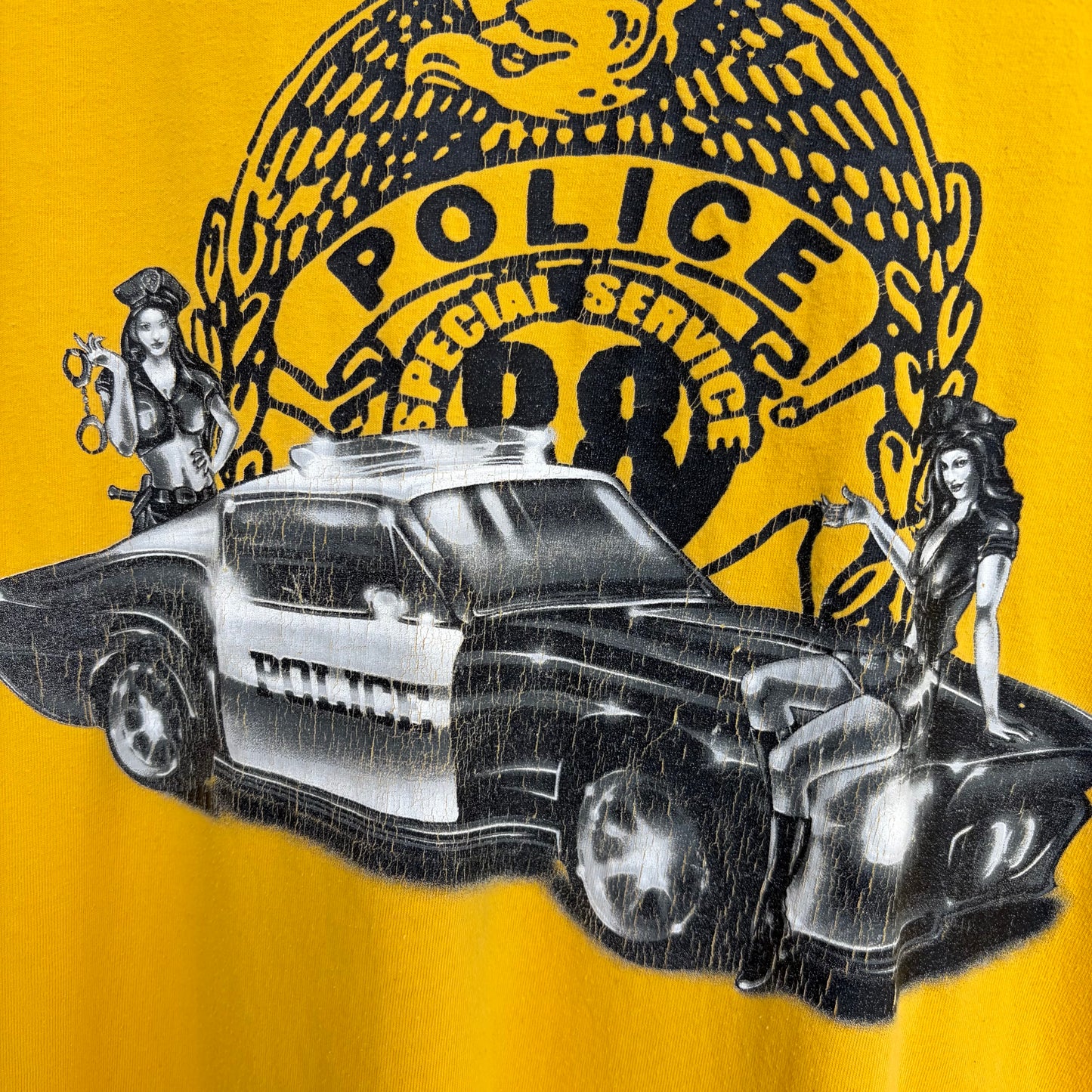 Y2K Mecca Police Car Tee - Size M