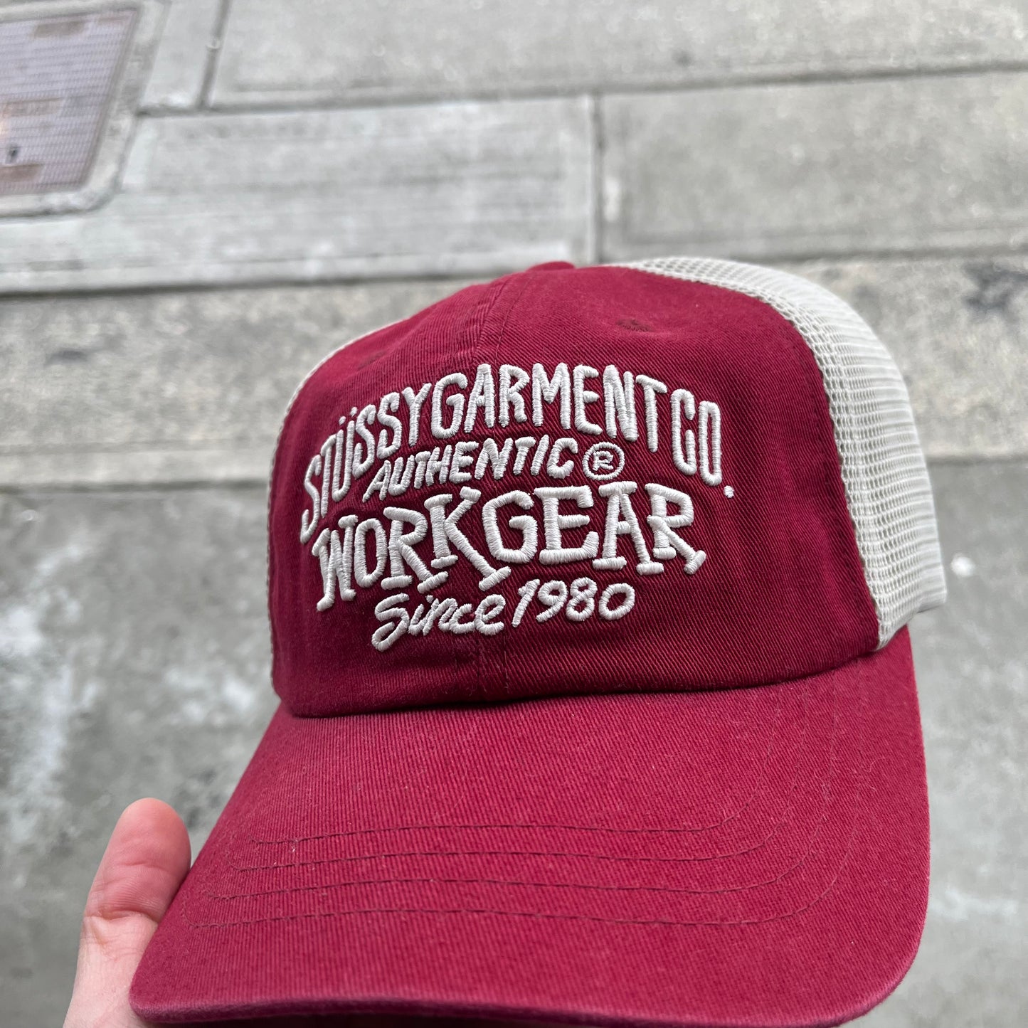 Stussy Work Gear Strapback Cap Wine