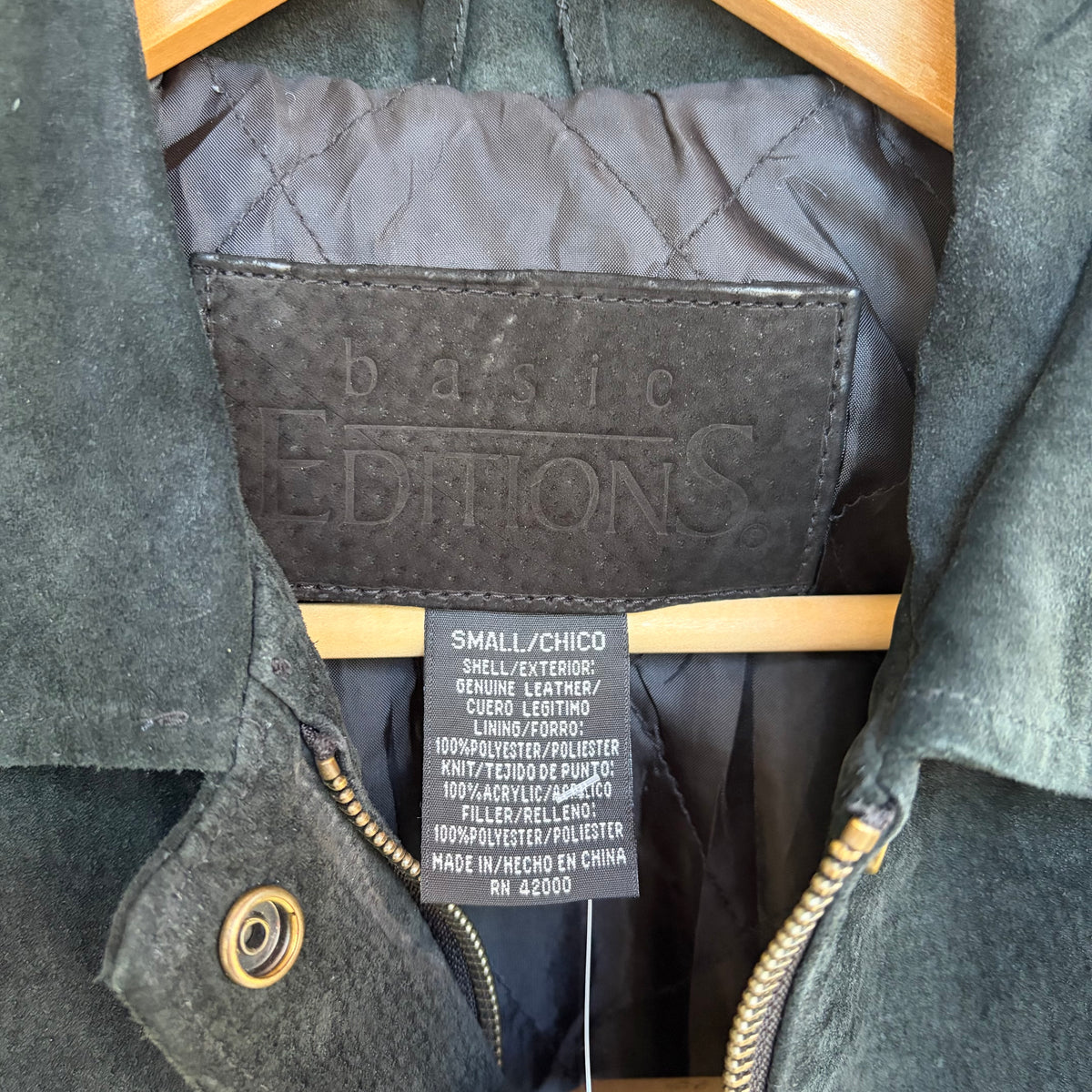 Vintage Genuine Leather Bomber Jacket - Size S