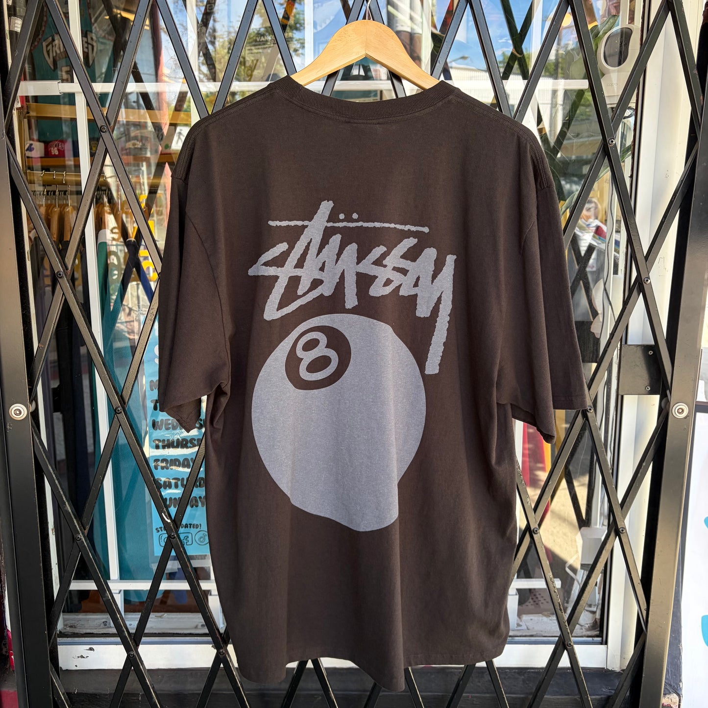 Stussy 8 Ball Tee Faded Black - Size XL