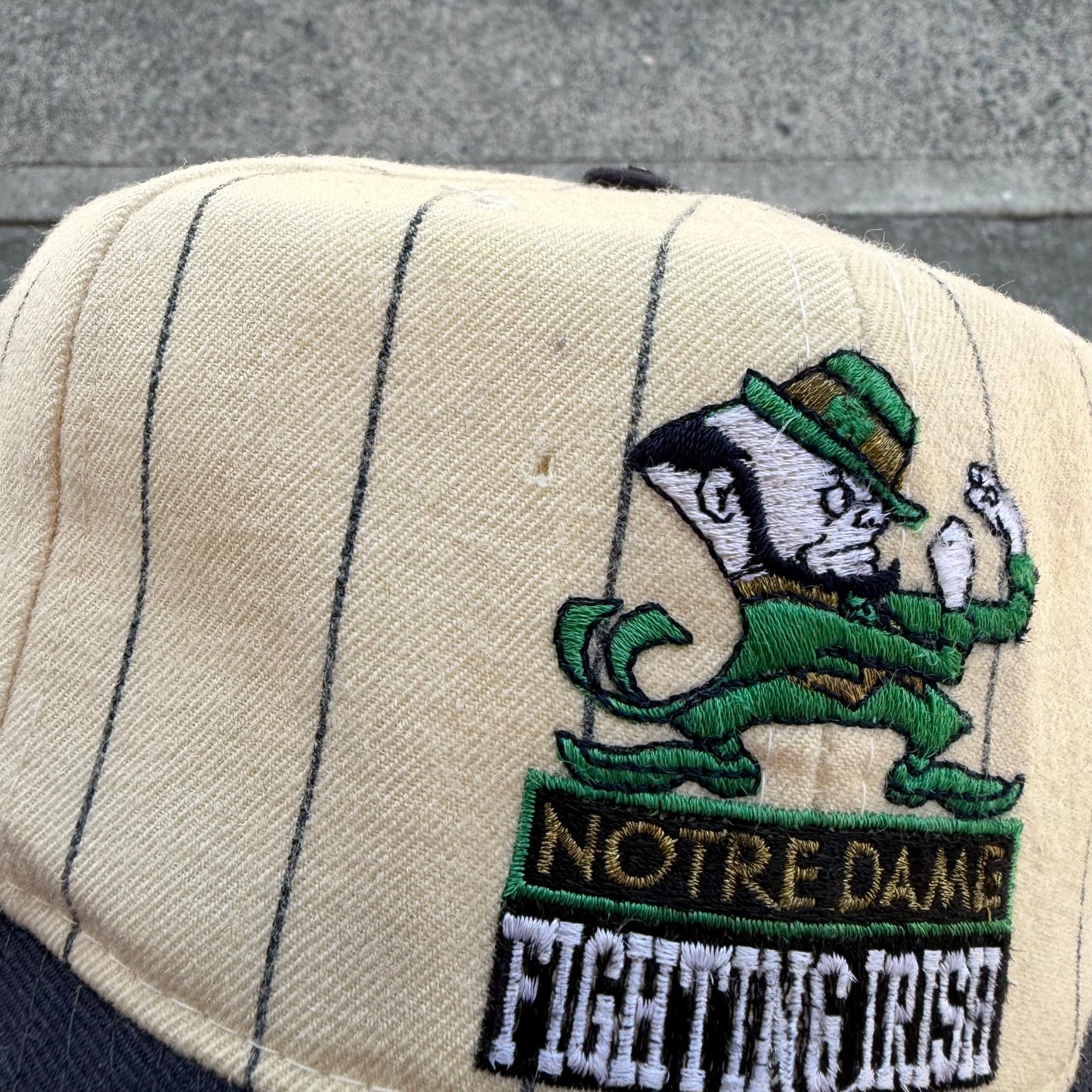Vintage Starter Notre Dame Pinstripe SnapBack