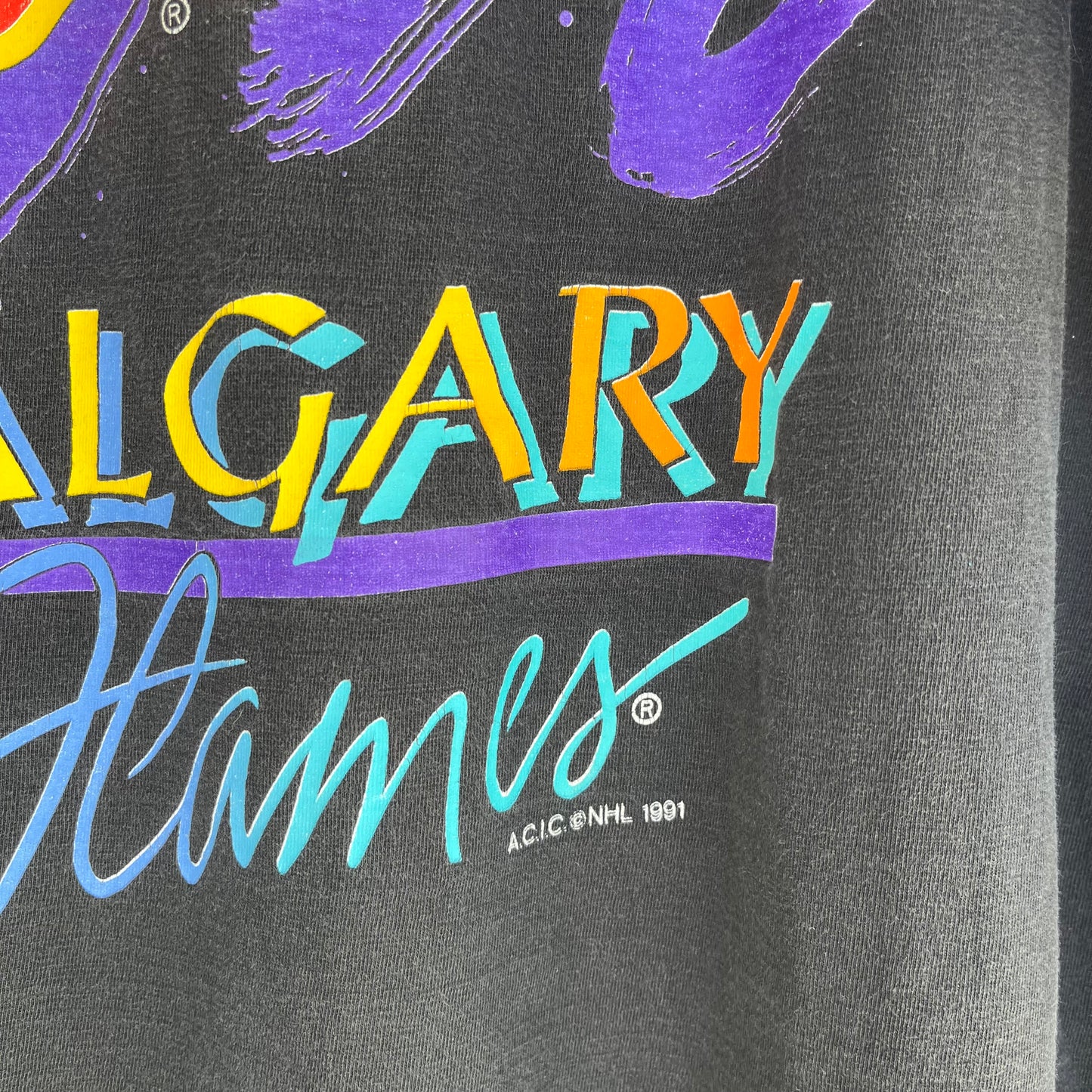 1991 Calgary Flames Tee - Size L