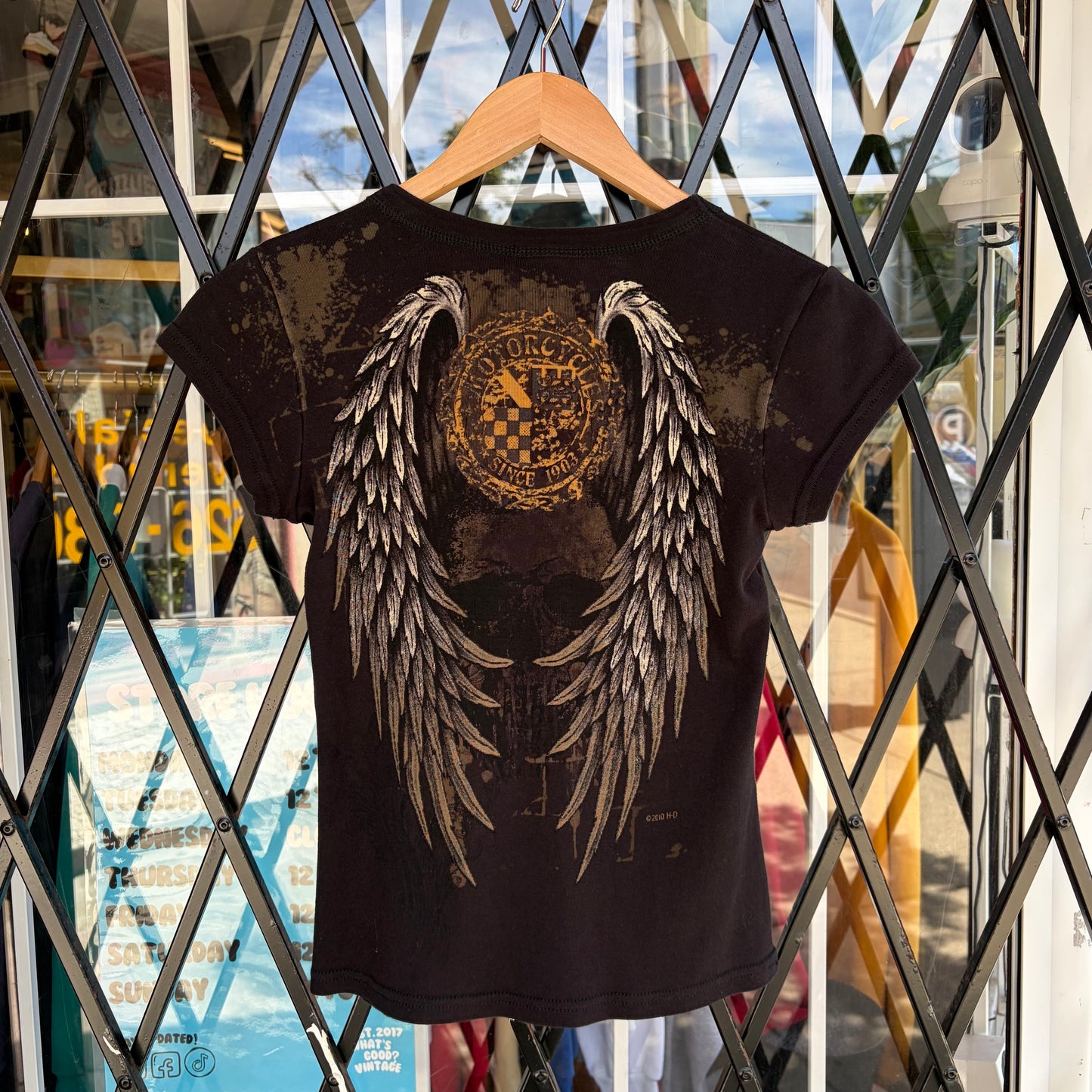 Harley Davison Wings Tee - Size Women’s S