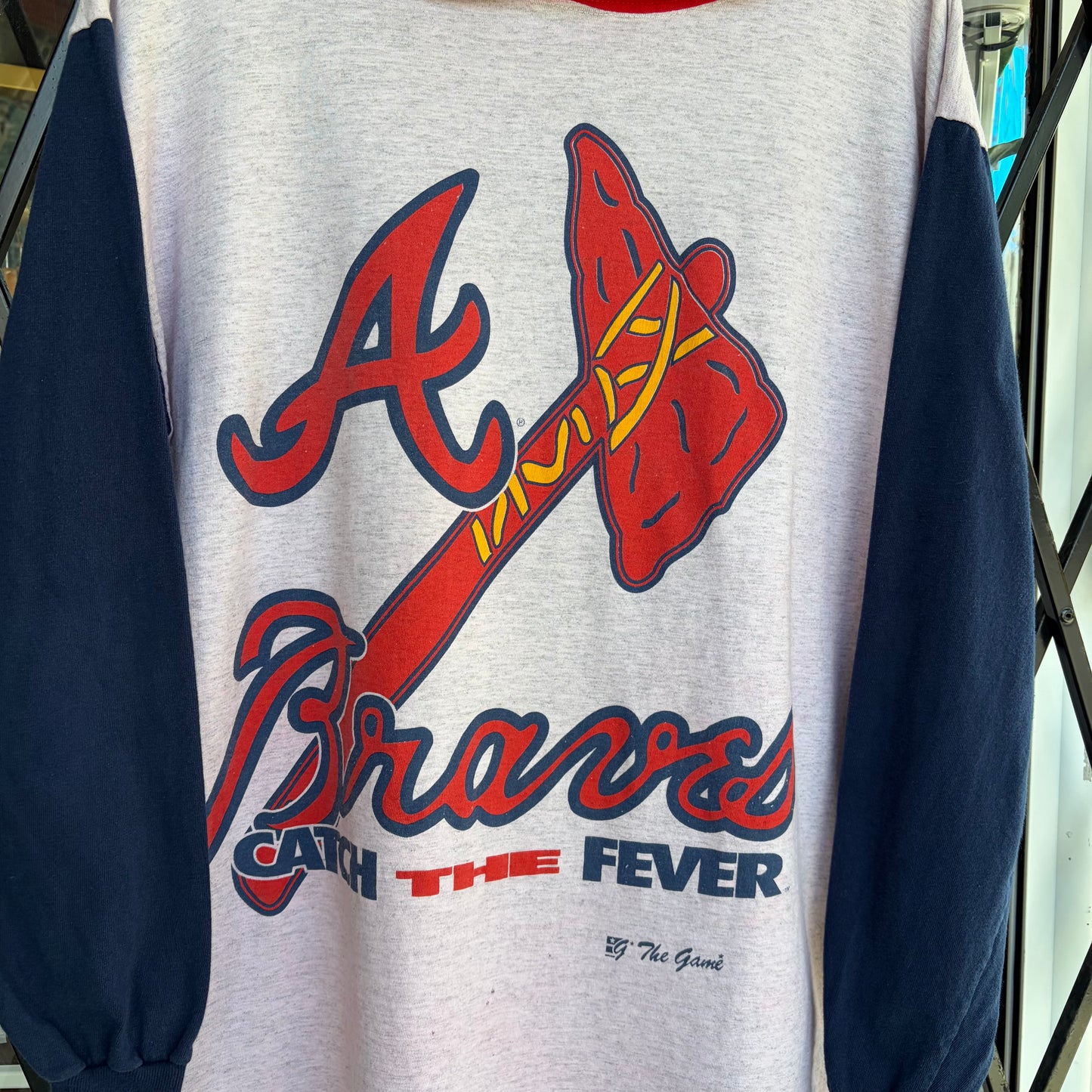 Vintage Atlanta Braves Hooded Long Sleeve - Size L