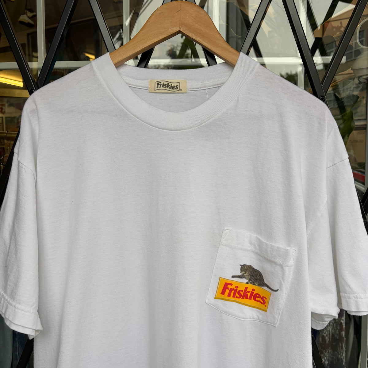 Vintage Friskies Cat Pocket Tee - Size XL
