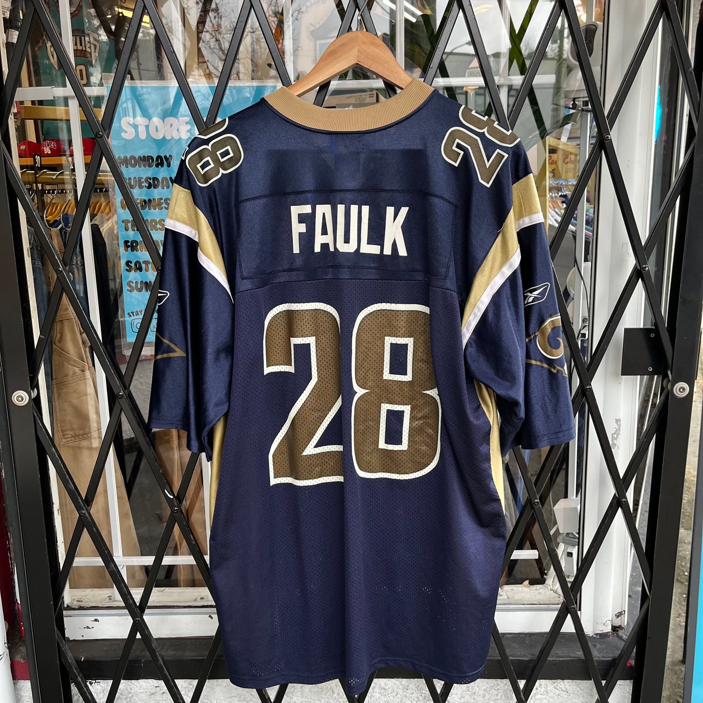 Vintage St. Louis Rams Marshall Faulk Jersey - Size XL